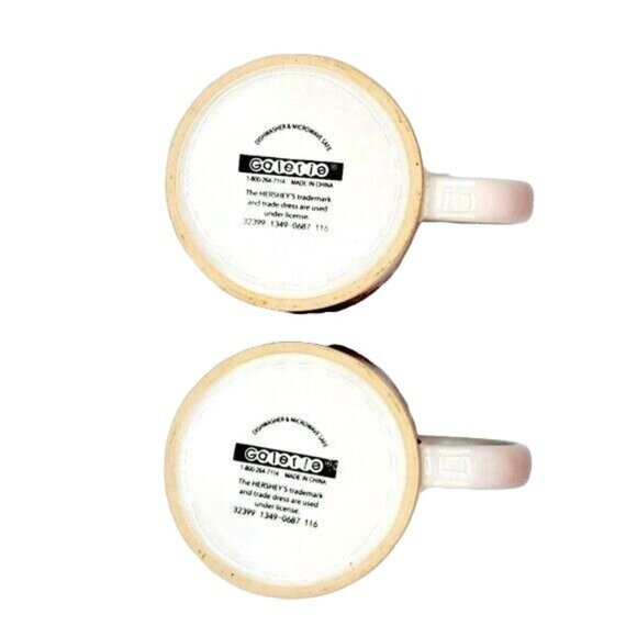 2/$15 Hershey's S'mores Mug Set Brown White Graham Cracker Chocolate Marshmallow - Picture 9 of 12